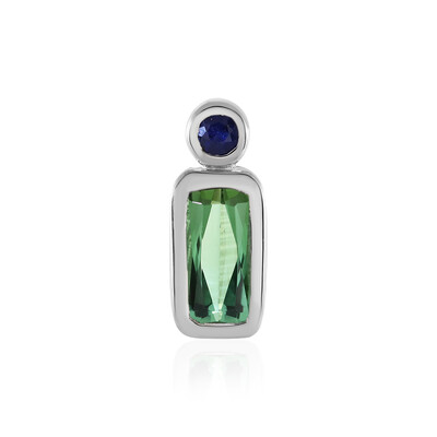 Colgante en plata con Turmalina verde Benedito (Adela Silber)