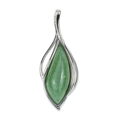 Colgante en plata con Cuarzo verde (dagen)