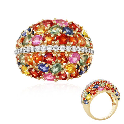 Anillo en oro con Zafiro naranja (Adela Gold)