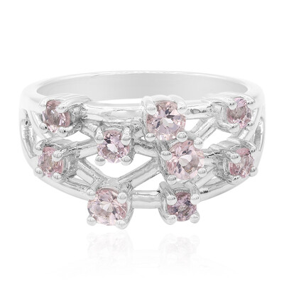 Anillo en plata con Morganita