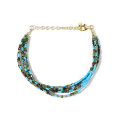 Brazalete en plata con Rubí Zoisite (Riya)