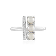 Anillo en plata con Perla blanca Freshwater
