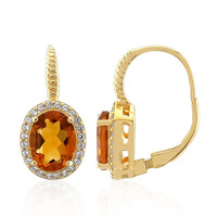 Pendientes en plata con Citrino de Madeira