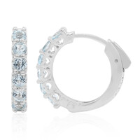 Pendientes en plata con Topacio azul cielo