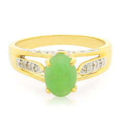 Anillo en plata con Crisoprasa imperial