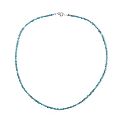 Collar en plata con Apatita azul neón
