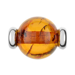 Colgante en plata con Ámbar báltico cognac
