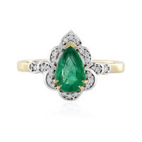 Anillo en oro con Esmeralda de Zambia AAA (D'vyere)