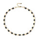 Collar en plata con Hematita negra