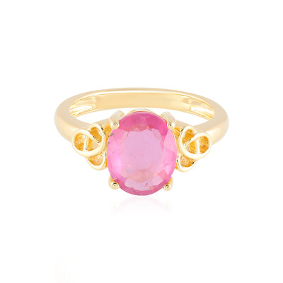 Anillo en plata con Zafiro rosa de Madagascar