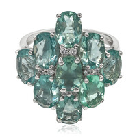 Anillo en plata con Fluorita de Braldu