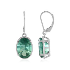 Pendientes en plata con Fluorita verde