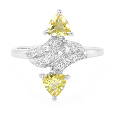 Anillo en plata con Berilo amarillo