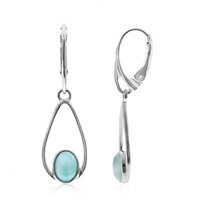 Pendientes en plata con Larimar