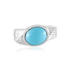 Anillo en plata con Turquesa bella durmiente