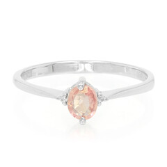Anillo en plata con Zafiro Padparadscha