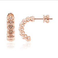 Pendientes en oro con Diamante rosa de Francia de Argyle SI1