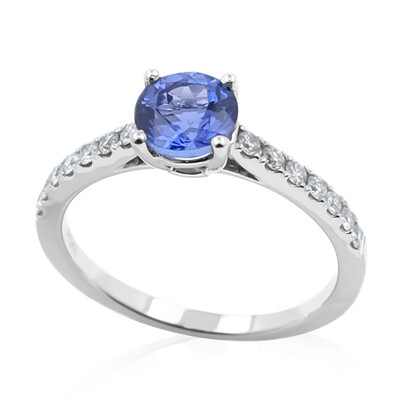 Anillo en platino con Tanzanita AAA