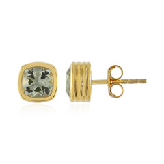 Pendientes en plata con Amatista verde