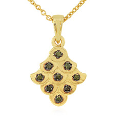 Collar en plata con Diamante I3 verde