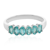 Anillo en plata con Apatita azul
