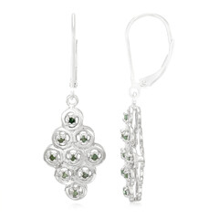 Pendientes en plata con Diamante fantasía