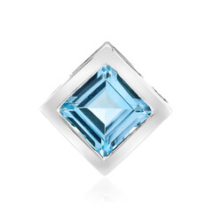 Colgante en plata con Topacio azul cielo