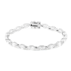 Brazalete en plata con Topacio blanco
