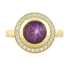 Anillo en plata con Rubí estrella de Channapatna
