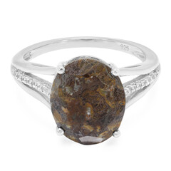 Anillo en plata con Cuarzo Dinosaurio