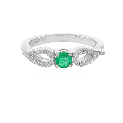 Anillo en plata con Esmeralda de Colombia