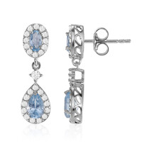 Pendientes en plata con Topacio azul cielo