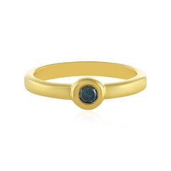 Anillo en plata con Diamante azul I4