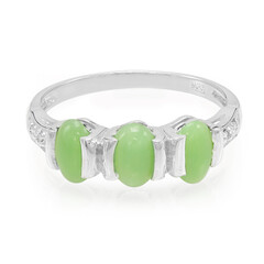 Anillo en plata con Crisoprasa imperial