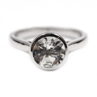 Anillo en plata con Amatista verde