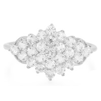 Anillo en plata con Topacio blanco