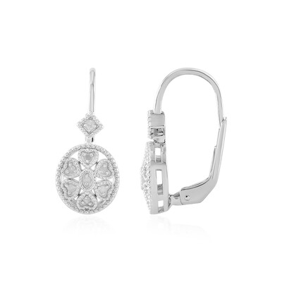 Pendientes en plata con Diamante I2 (J)