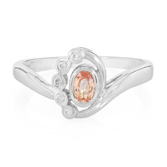 Anillo en plata con Zafiro Padparadscha