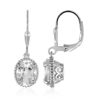 Pendientes en plata con Topacio blanco