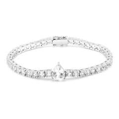 Brazalete en plata con Topacio blanco
