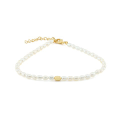 Brazalete en plata con Perla blanca Freshwater