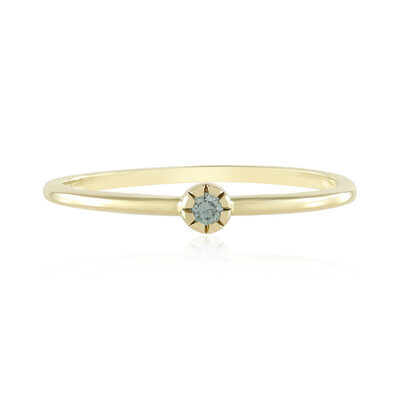 Anillo en oro con Diamante azul cielo SI1