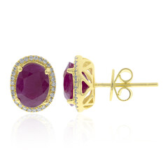 Pendientes en oro con Rubí de Birmania (CIRARI)