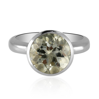 Anillo en plata con Amatista verde
