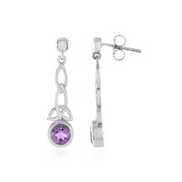Pendientes en plata con Amatista Rosa de Francia