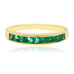 Anillo en oro con Esmeralda de Zambia AAA (CIRARI)