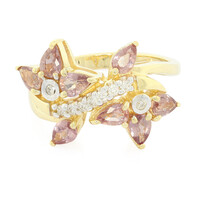 Anillo en oro con Zafiro Padparascha no calentado (AMAYANI)