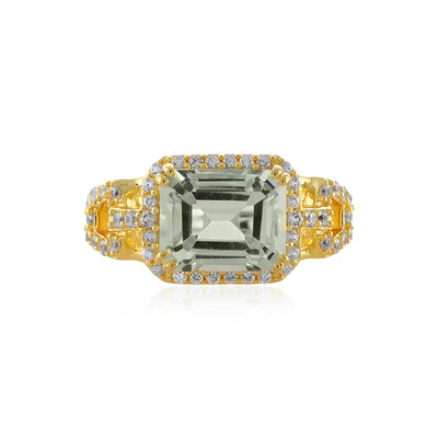Anillo en plata con Amatista verde