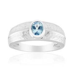 Anillo en plata con Aguamarina de Mozambique (Pallanova)