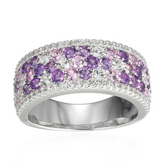 Anillo en plata con Amatista de Zambia (Adela Silber)